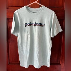Patagonia Great Pacific Iron Works T-Shirt — Mint Green — Size M (19x28)